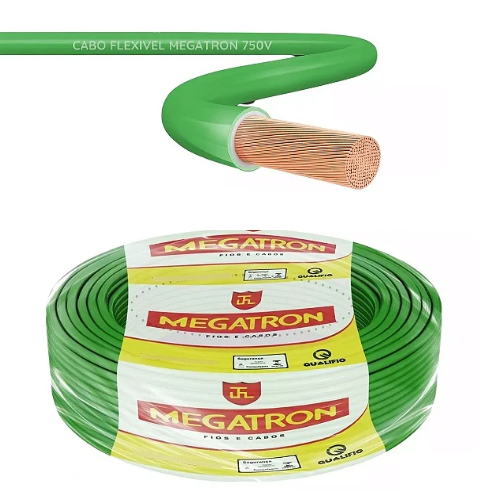 Cabo Flexível Verde de 4,0mm Megatron